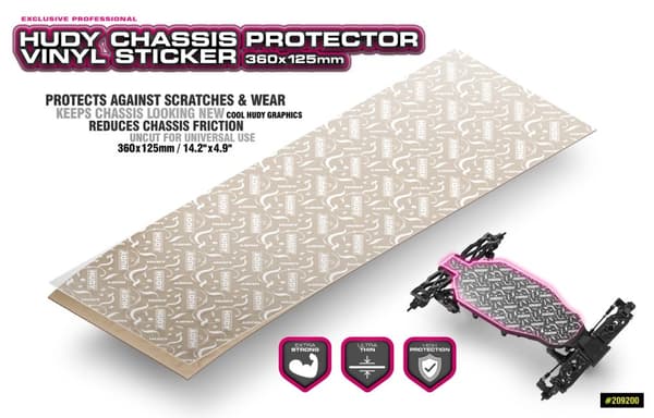 HUDY Chassis Protector Vinyl 360x125mm