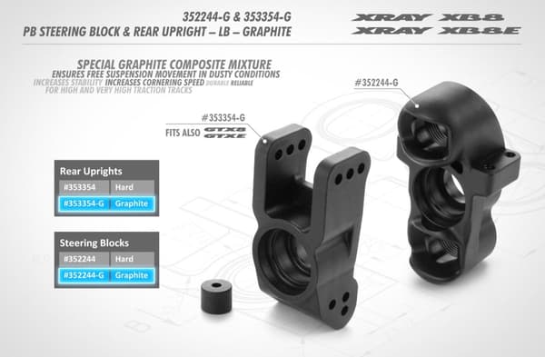 XR-352244-G Composite Steering Block LB -Graphite