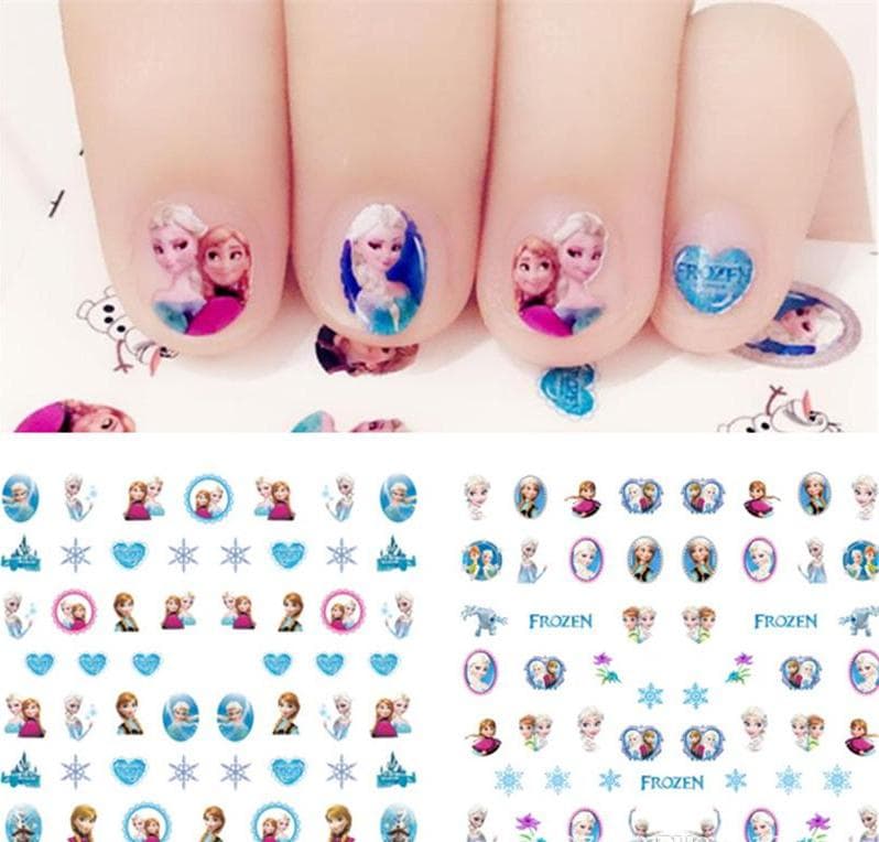 Frost Frozen Elsa Anna Pyssel Make Up Nagel Stickers 100st