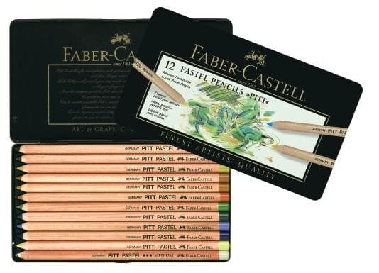 FABER-CASTELL 112112 PITT PASTEL 12st pennor i metalletui