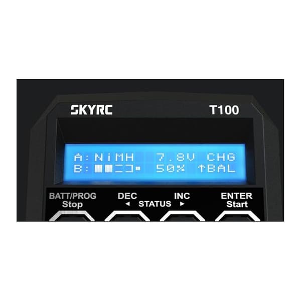 SkyRC T100 AC dual computer oplader 2x50W