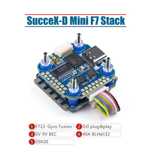 iFlight SucceX-D Mini F7 TwinG + 4in1 40A ESC-stac