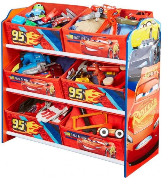 Blixten McQueen Hylla med 6 korgar