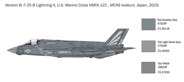 ITALERI 1:72 - F-35 B Lightning II STOVL-version