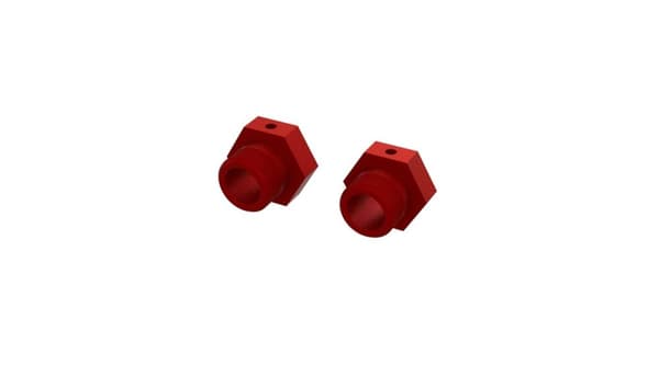ARA310928 Aluminum Wheel Hex 24mm (Red) (2)