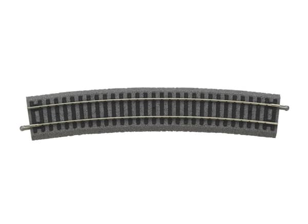 PIKO Skinnesæt 908mm drejning R9 - 6 stk Grå