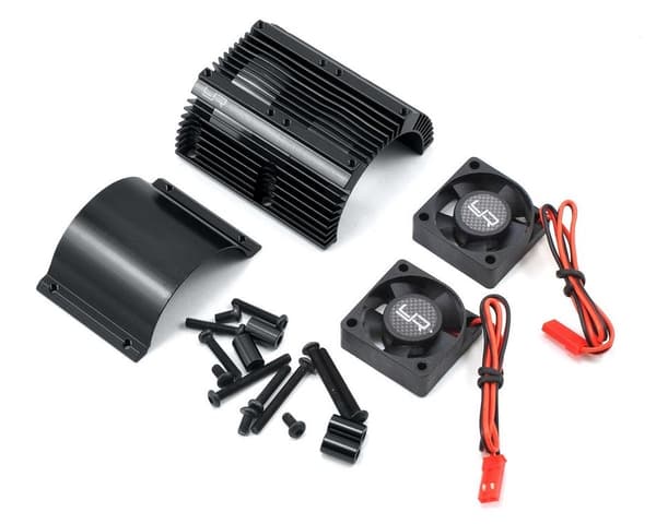 Yeah Racing Kylfläns med Twin Tornado Fan Set