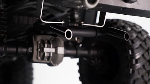 Yeah Racing Metal Exhaust Pipe w/Plastic Mount