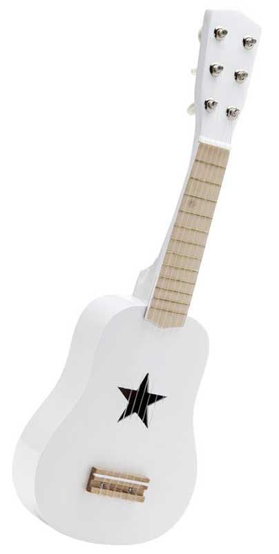 Kids Concept Leksaksgitarr Vit Trä