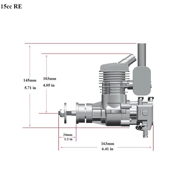 RCGF 15CC RE Bakeksos Bensinmotor BM Stinger