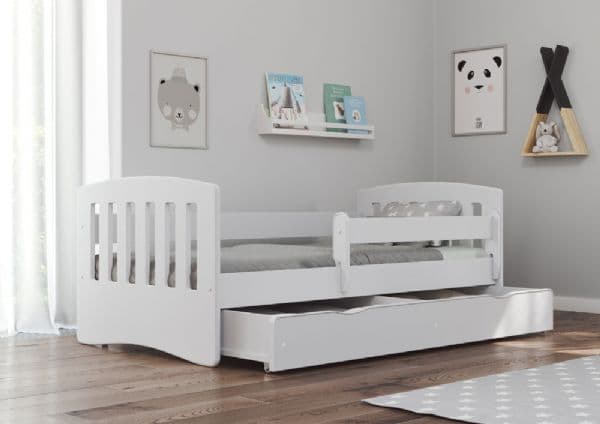 Säng med låda Classic White
