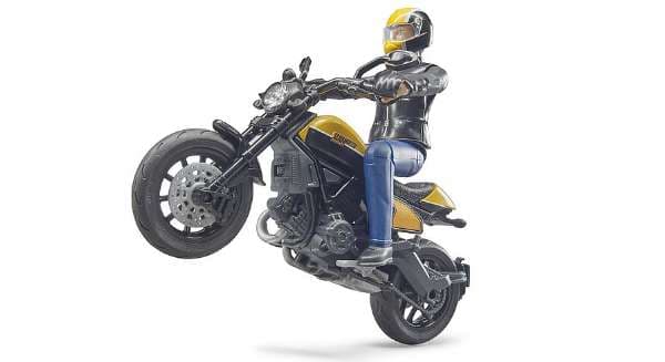 Motorcykel Ducati med förare