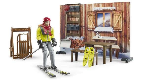 Fjällstuga med snöskoter