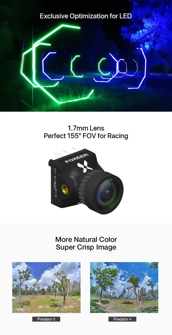 Foxeer Predator V5 Nano Pad version rød