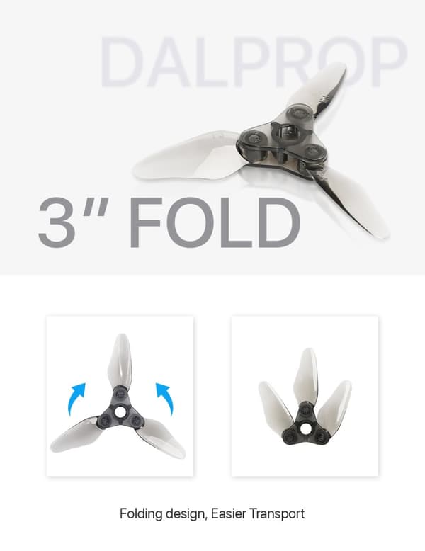 Dalprop Fold F3 Propell 4par/8st All Crystal Grey