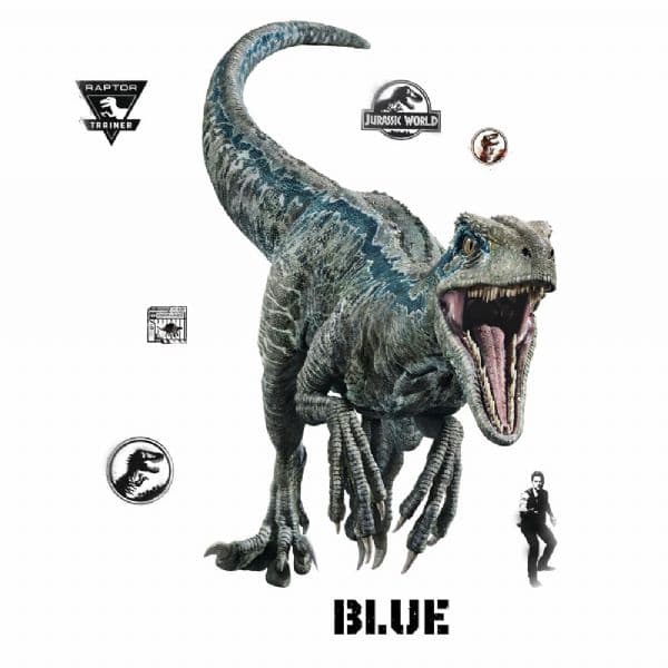 Jurassic World blå väggdekaler
