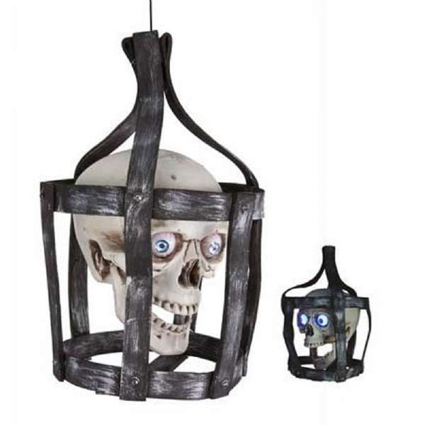 Skeletthuvud i bur