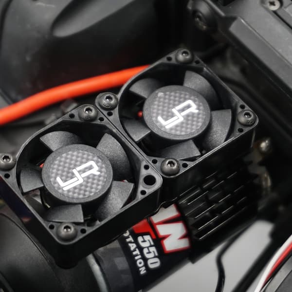 Yeah Racing 540/550 Motor HeatSink w/TwinFans BLK