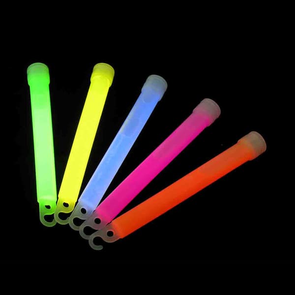 10 store glowsticks - blandede farver 15 cm
