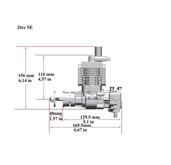 RCGF 26CC SE Bensinmotor Stinger