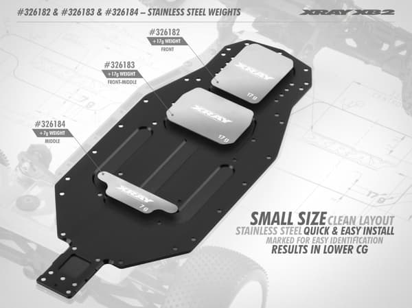XR-326182 Stainless Steel Weight 17g - Front