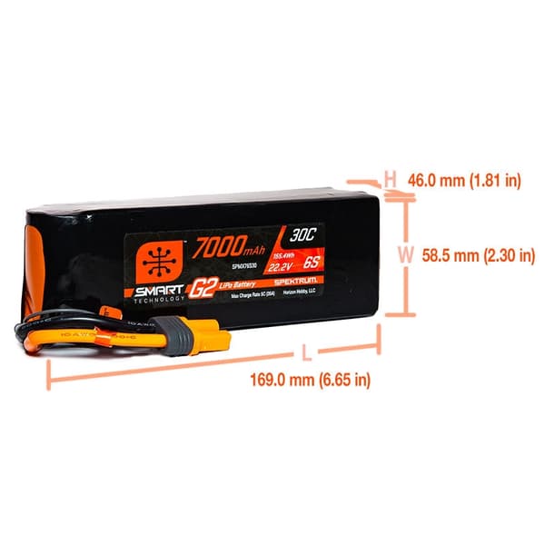 6s 7000mAh - 30C - Spektrum LiPo G2 IC5