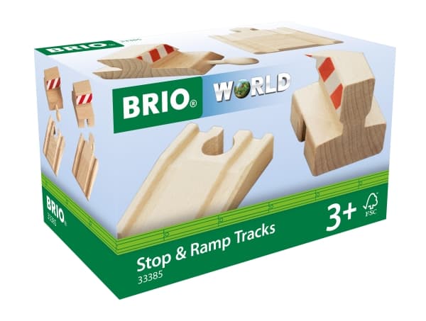 BRIO 33385 Rampe & stoppskinne pakke