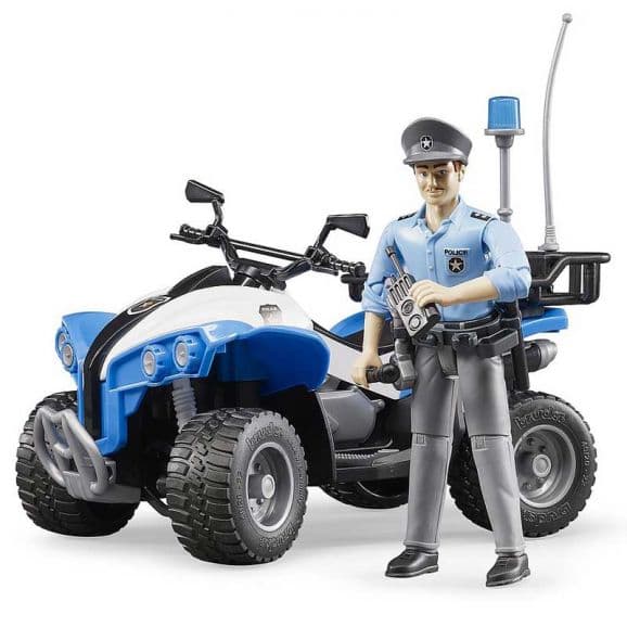 Bruder Fyrhjuling Polis med Förare 63010