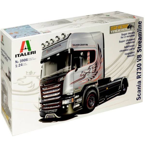 Italeri 3906 Scania R730 Streamline 4x2 Lastbilsmodell byggsats 1:24