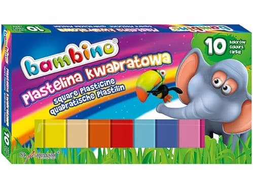 Child Plasticine fyrkant, 10 färger