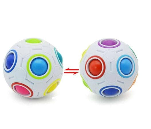 Fidget Ball Magic Rainbow Puzzle Rubiks Fig Cube Toy
