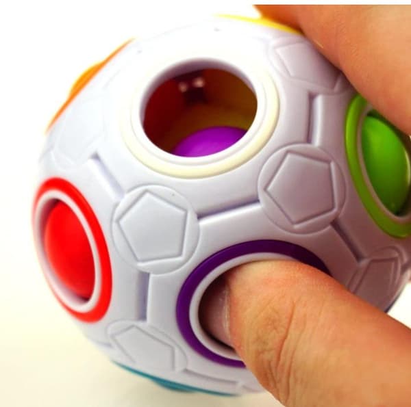 Fidget Ball Magic Rainbow Puzzle Rubiks Fig Cube Toy