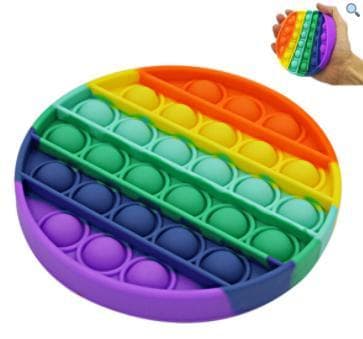 Popit Fidget Pop It Regnbåge Rund - CE Godkänd