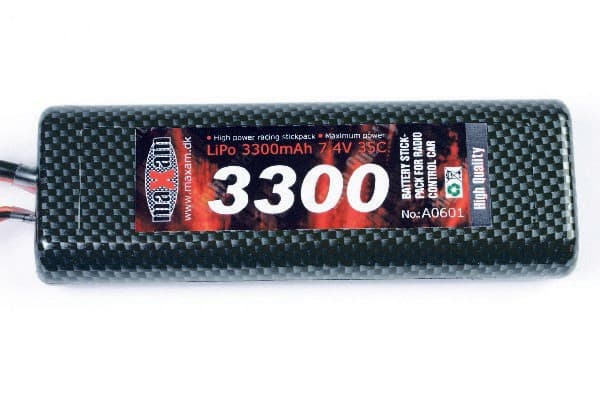 Lipo 7,4v 3300mAh 35C T-Plug (Round Hard Case)