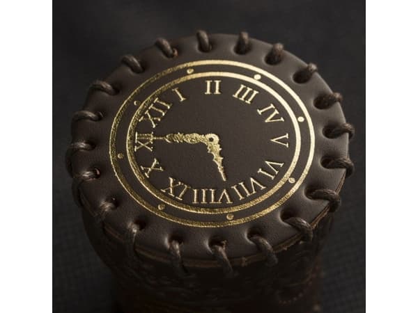 Q-Workshop Steampunk ruskea ja kultainen nahkamuki