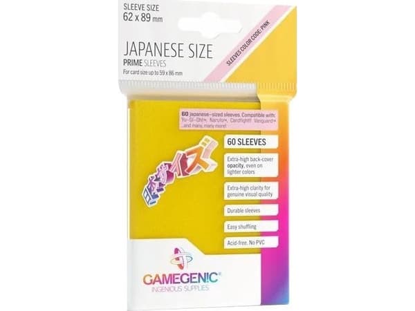 GameGenic Yellow Japanese Prime Sleeves