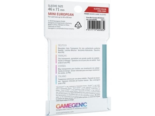 GameGenic PRIME Mini Euro Sleeves 46x71 mm