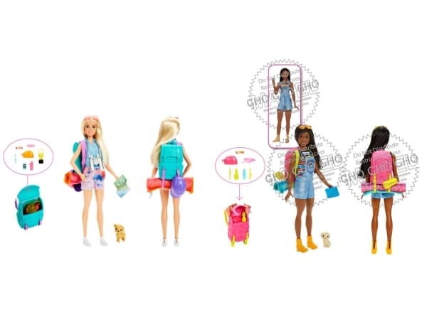 Barbie Camping doll with accessories (1 pcs) - Assorted