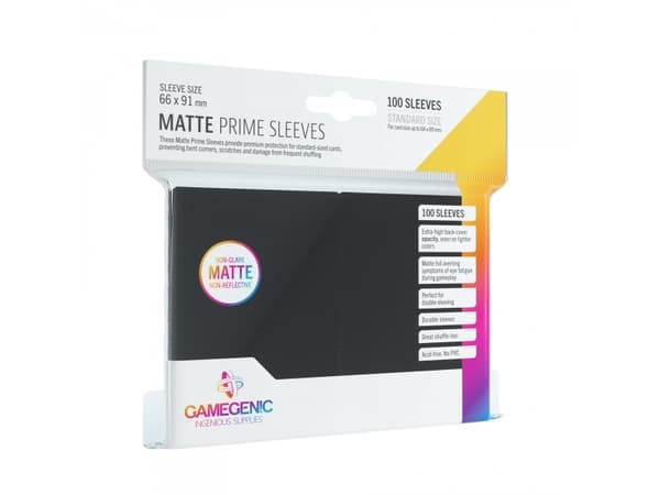 GameGenic Matte Prime Sleeves Black