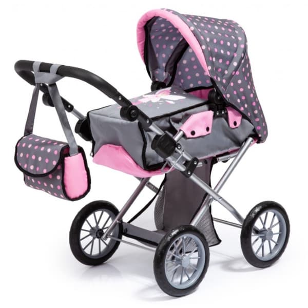 Bayer - Dolls Pram - City Star - Grey  Pink (13666AA)