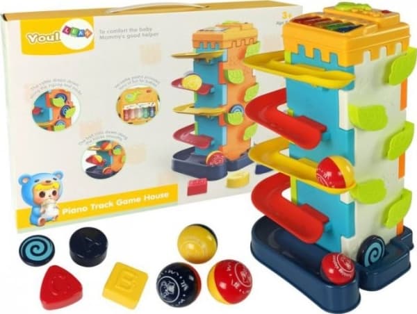 Lean Sport Ball Slide Educational Block Sorter med Piano (9428)