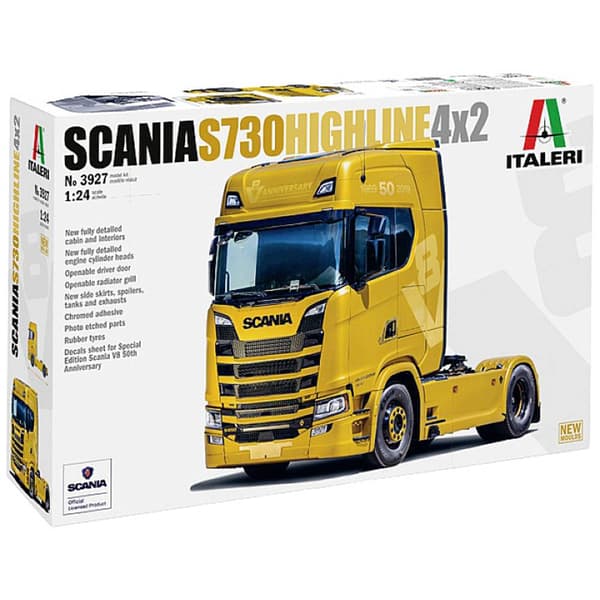 Italeri 3927 Scania S730 Highline 4x2 Lastbilsmodell byggsats 1:24