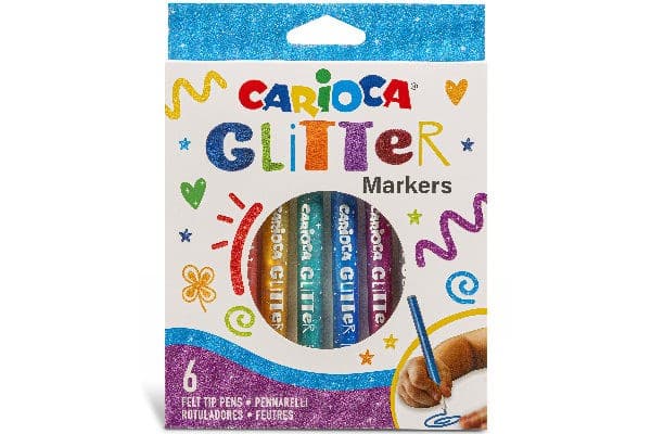 Carioca 42190, 6 styck, Blå, Grön, Grå, Lila, Röd, Gul, 1 mm, Vattenbaserat bläck