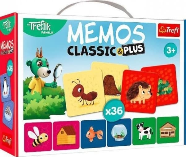 Memos Classic&amp;plus Eläimet ja niiden kodit. Treflikin perhepeli 02333 Trefl