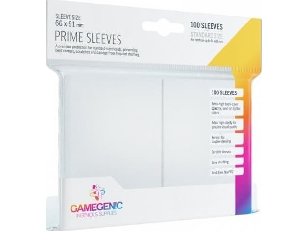 GameGenic Prime Sleeves White