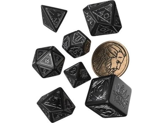 Q-Workshop tärningssats The Witcher: Geralt - Silver Sword