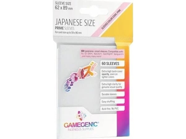 GameGenic White Japanese Prime Sleeves