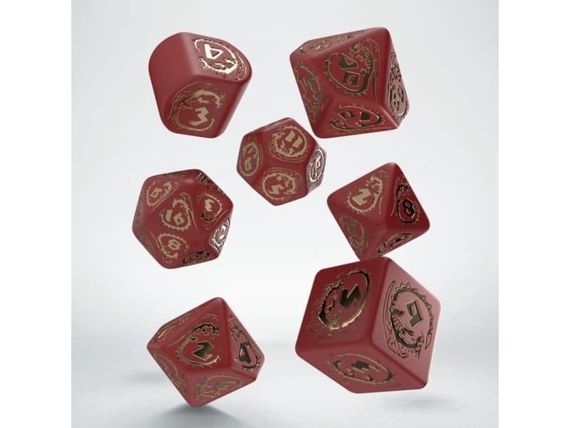 Q-Workshop Dragons Dice Set: Red and Gold