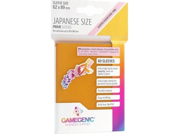 GameGenic Orange Japanese Prime Sleeves