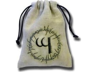 Q Workshop Elvish rusvai gelsvas & Juodas Dice Bag